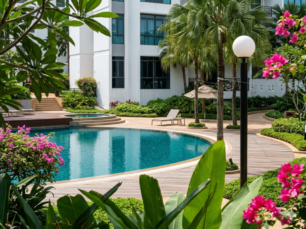 Wohnanlage der Mittelklasse in Hougang, Singapur